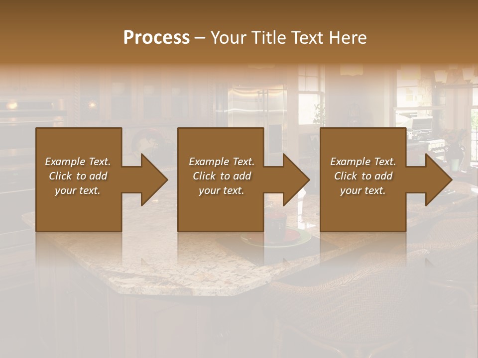Luxury House With Regal Elegant Kitchen Room PowerPoint Template
