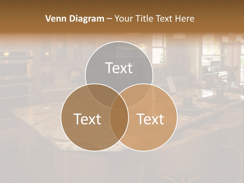 Luxury House With Regal Elegant Kitchen Room PowerPoint Template