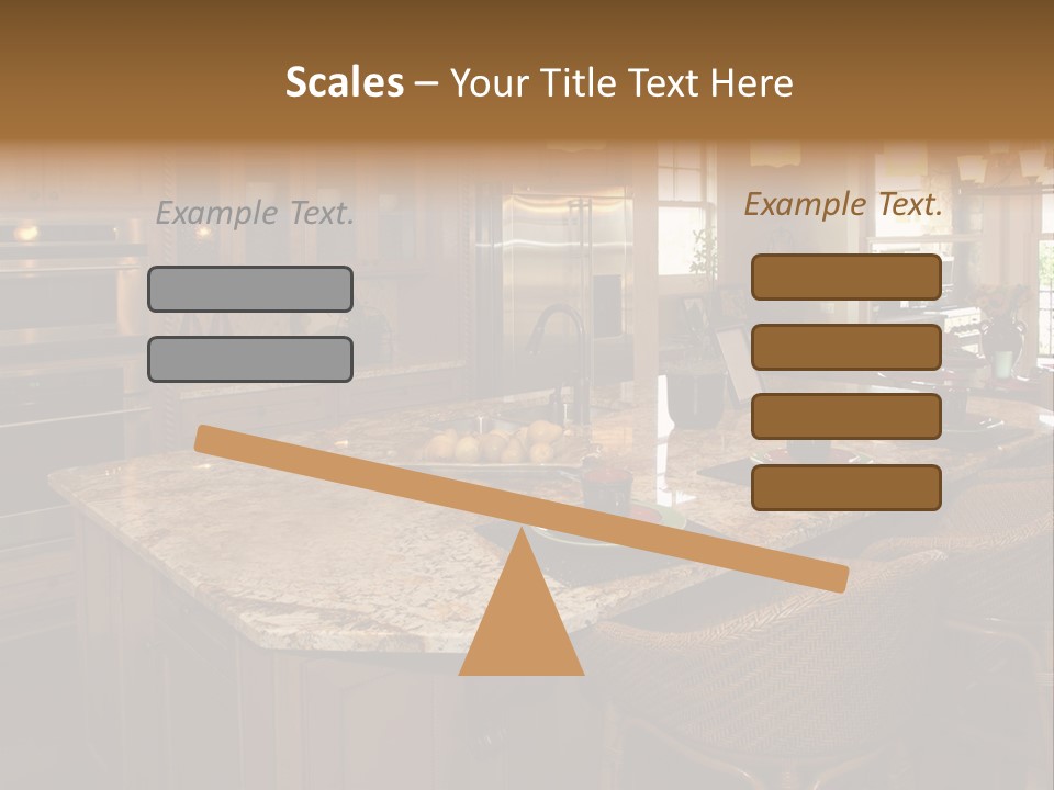Luxury House With Regal Elegant Kitchen Room PowerPoint Template