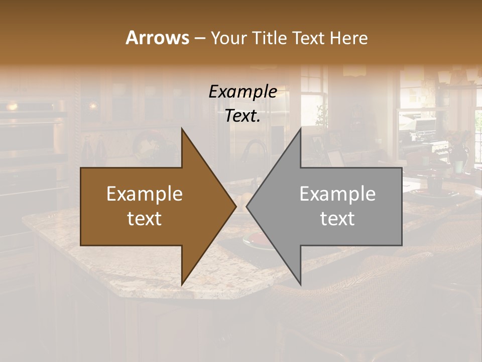 Luxury House With Regal Elegant Kitchen Room PowerPoint Template