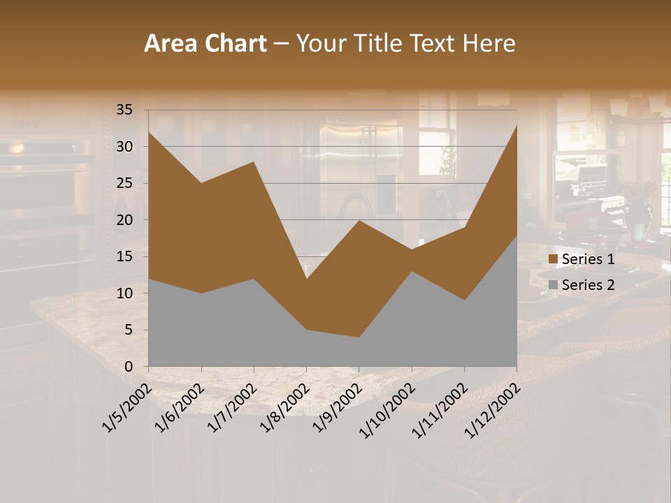 Luxury House With Regal Elegant Kitchen Room PowerPoint Template