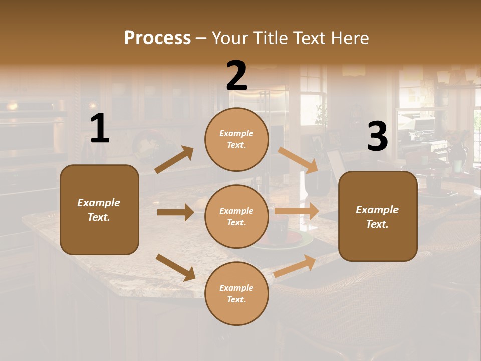 Luxury House With Regal Elegant Kitchen Room PowerPoint Template