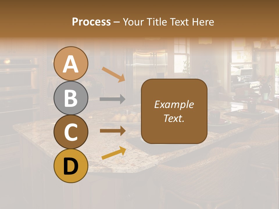 Luxury House With Regal Elegant Kitchen Room PowerPoint Template