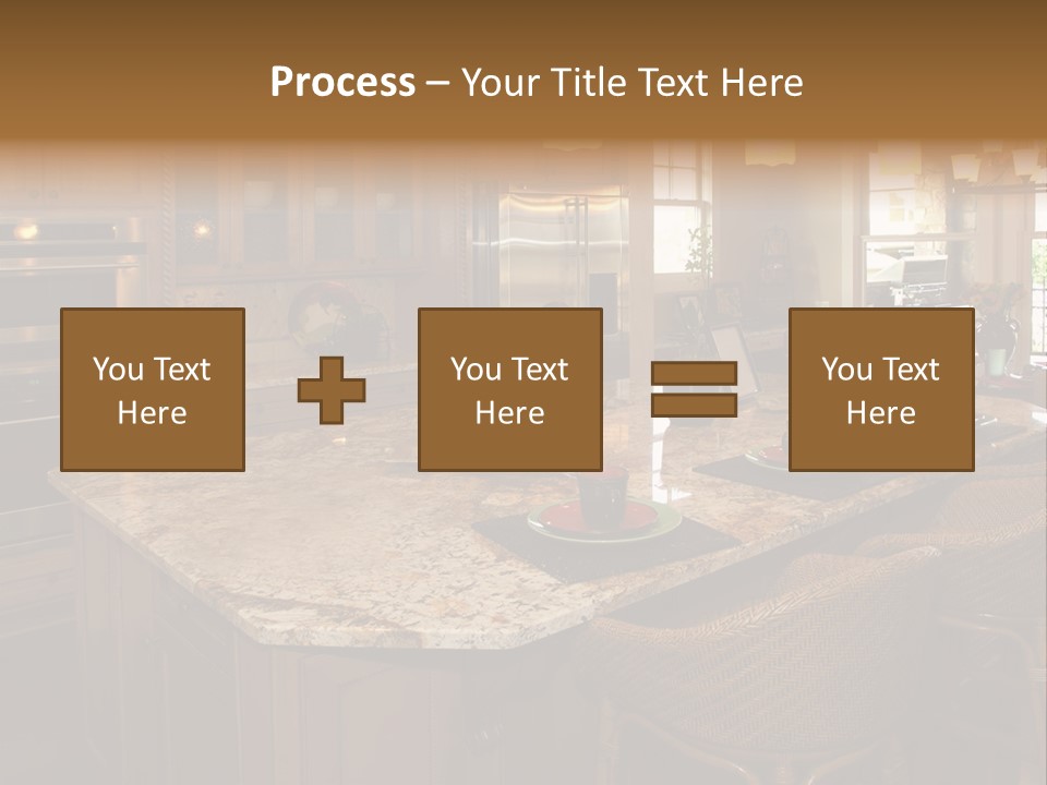 Luxury House With Regal Elegant Kitchen Room PowerPoint Template