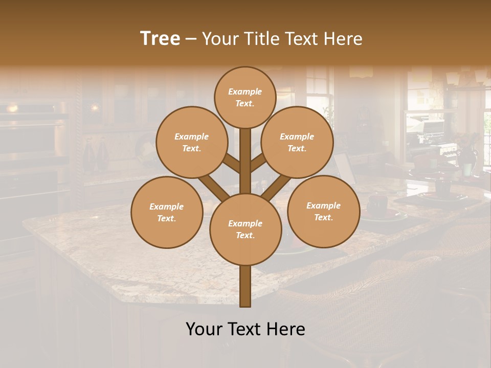 Luxury House With Regal Elegant Kitchen Room PowerPoint Template