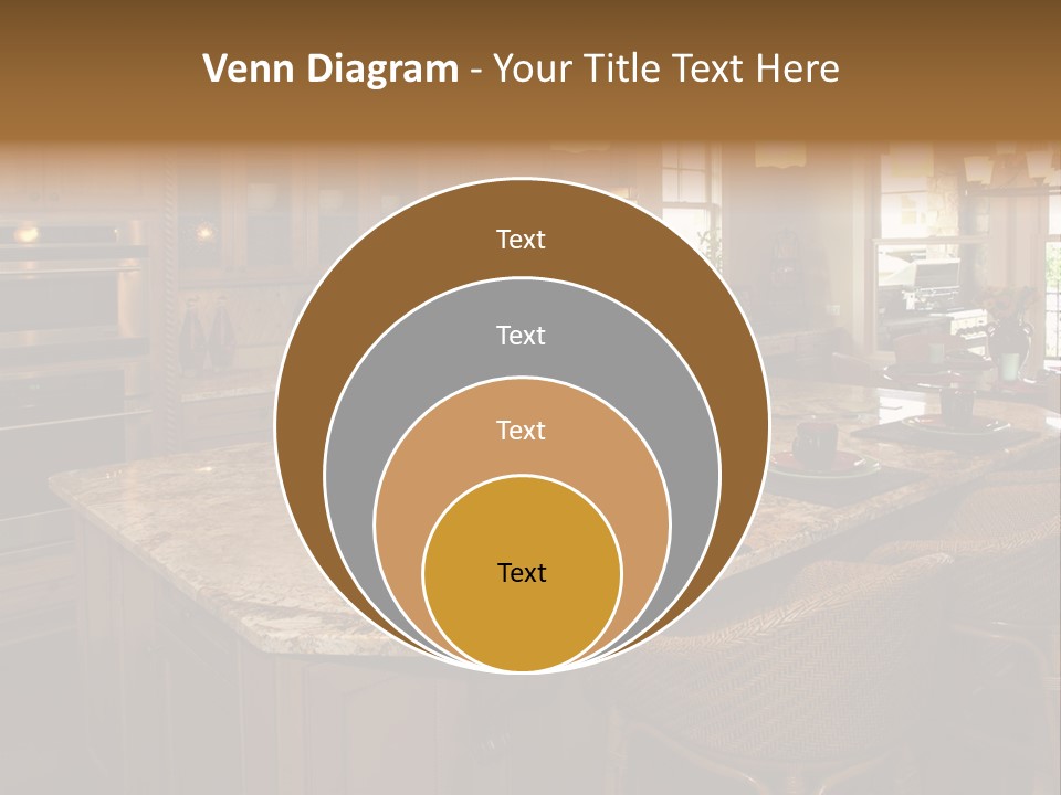 Luxury House With Regal Elegant Kitchen Room PowerPoint Template