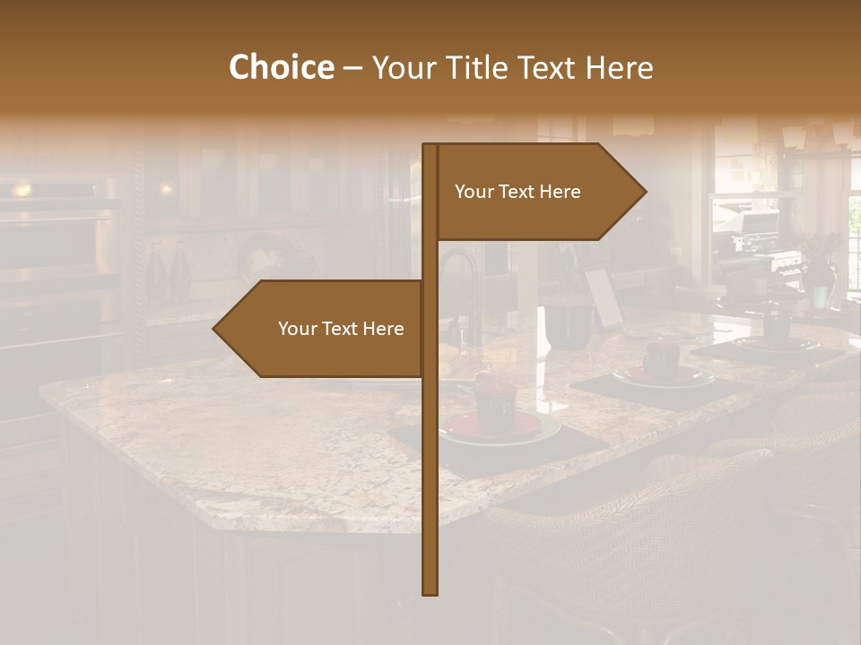 Luxury House With Regal Elegant Kitchen Room PowerPoint Template