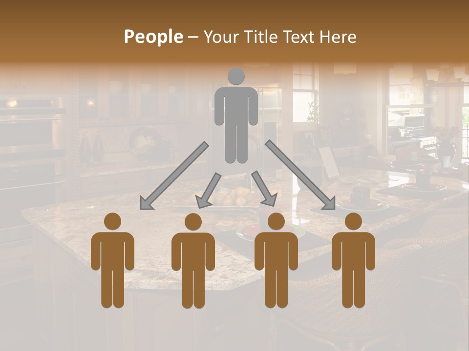 Luxury House With Regal Elegant Kitchen Room PowerPoint Template