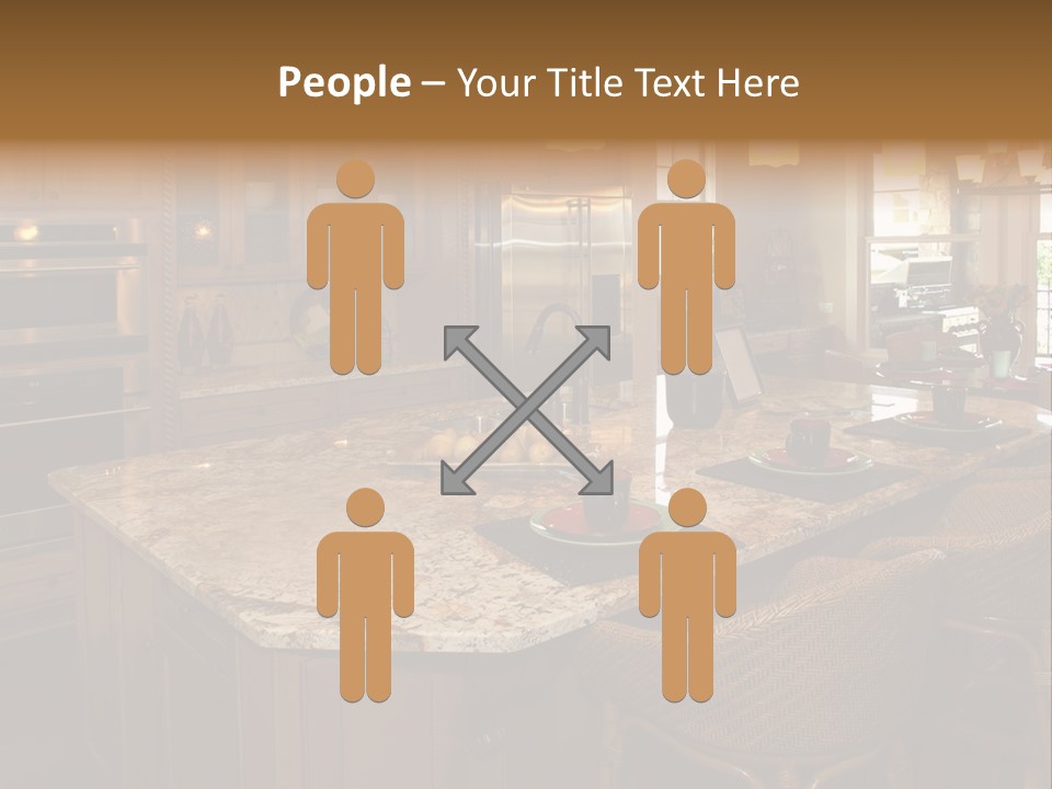 Luxury House With Regal Elegant Kitchen Room PowerPoint Template