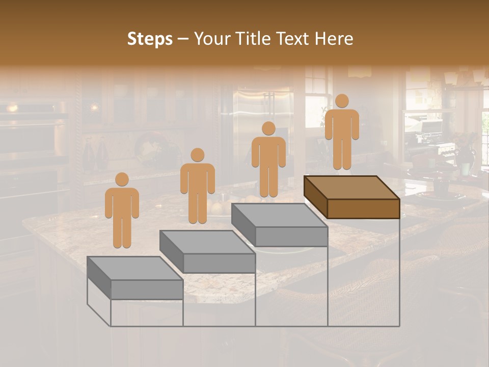 Luxury House With Regal Elegant Kitchen Room PowerPoint Template