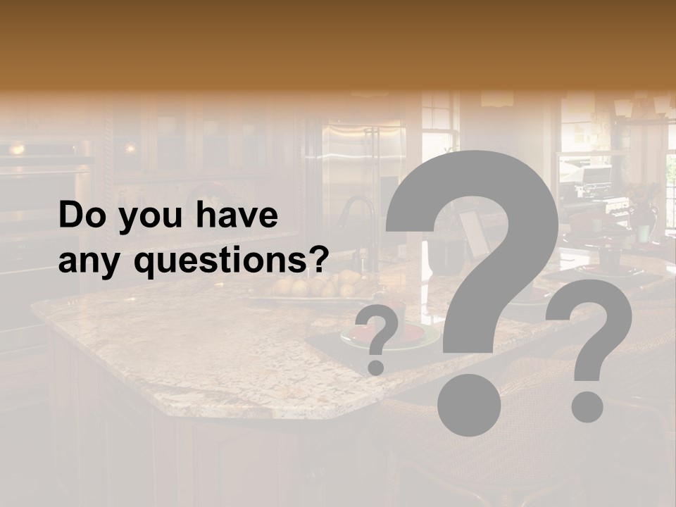 Luxury House With Regal Elegant Kitchen Room PowerPoint Template