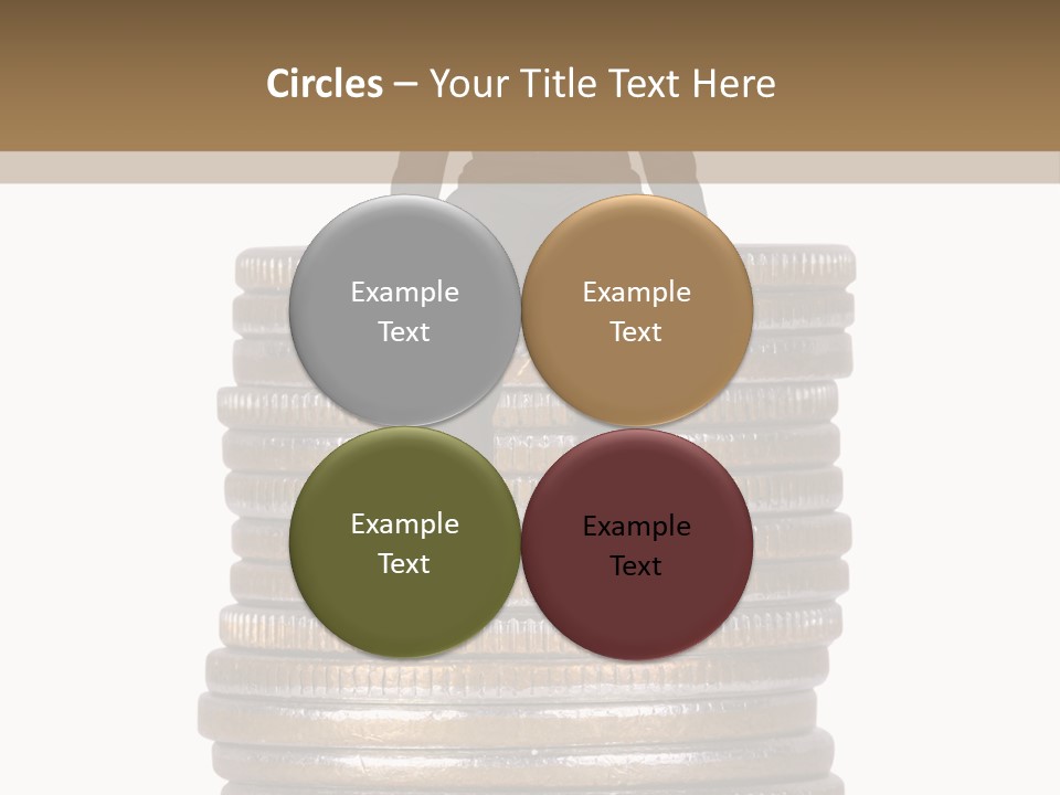 Business Man Sitting On Stack Of Coins PowerPoint Template