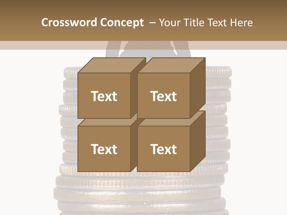 Business Man Sitting On Stack Of Coins PowerPoint Template