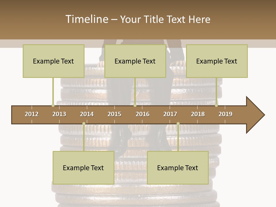 Business Man Sitting On Stack Of Coins PowerPoint Template