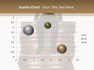 Business Man Sitting On Stack Of Coins PowerPoint Template