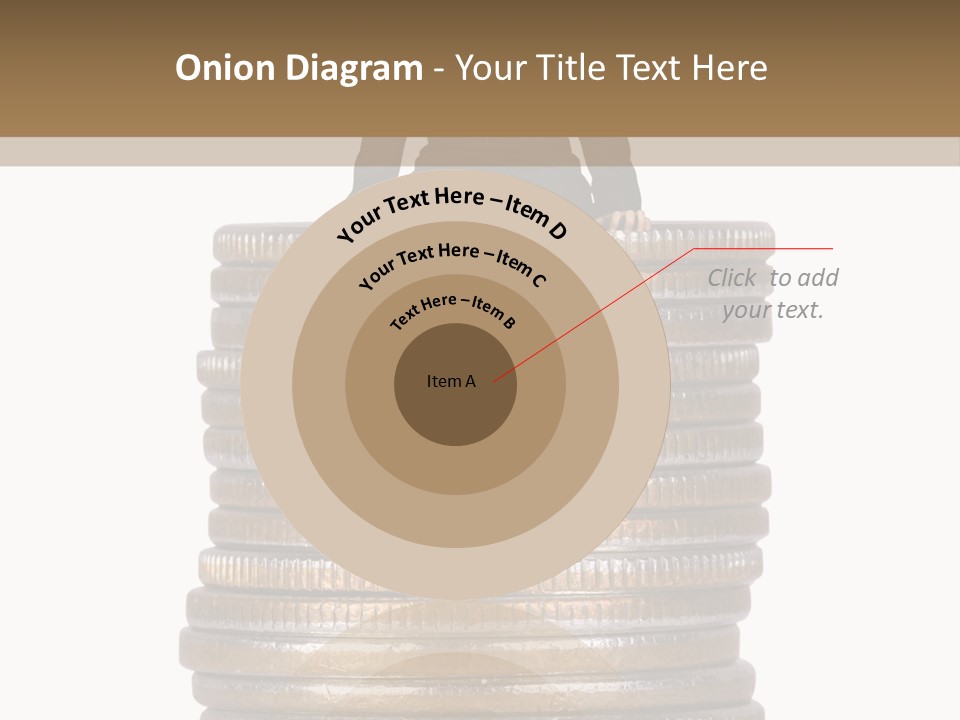 Business Man Sitting On Stack Of Coins PowerPoint Template