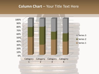 Business Man Sitting On Stack Of Coins PowerPoint Template