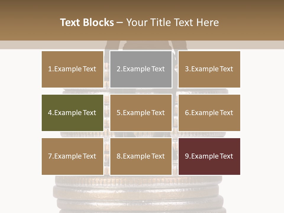 Business Man Sitting On Stack Of Coins PowerPoint Template