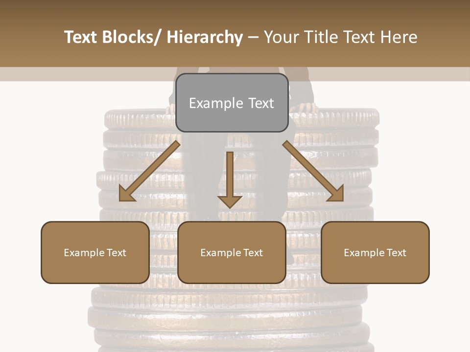 Business Man Sitting On Stack Of Coins PowerPoint Template