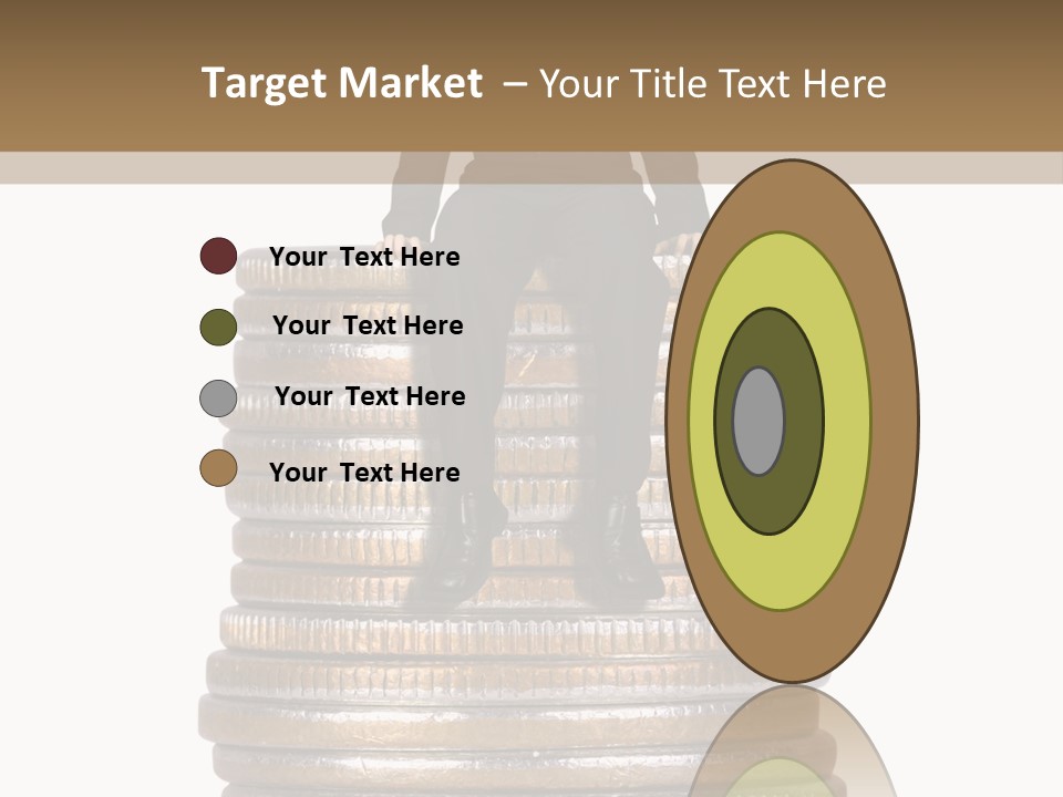 Business Man Sitting On Stack Of Coins PowerPoint Template