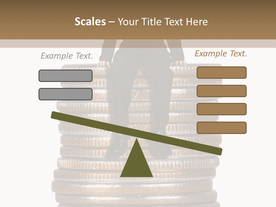 Business Man Sitting On Stack Of Coins PowerPoint Template