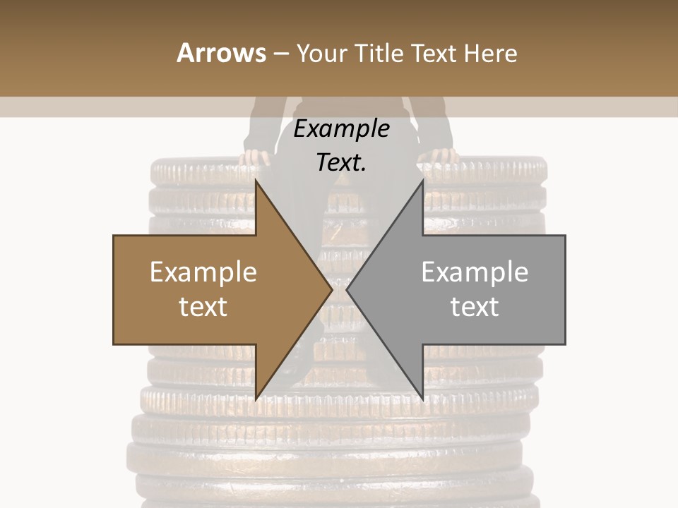 Business Man Sitting On Stack Of Coins PowerPoint Template