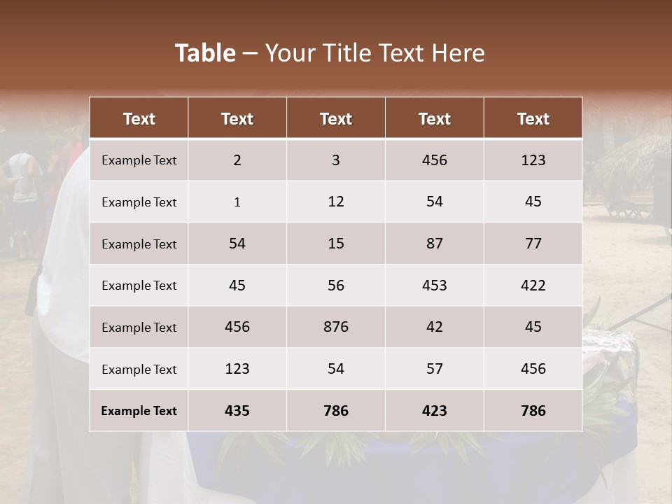 A Group Of People Standing Around A Table With Food On It PowerPoint Template