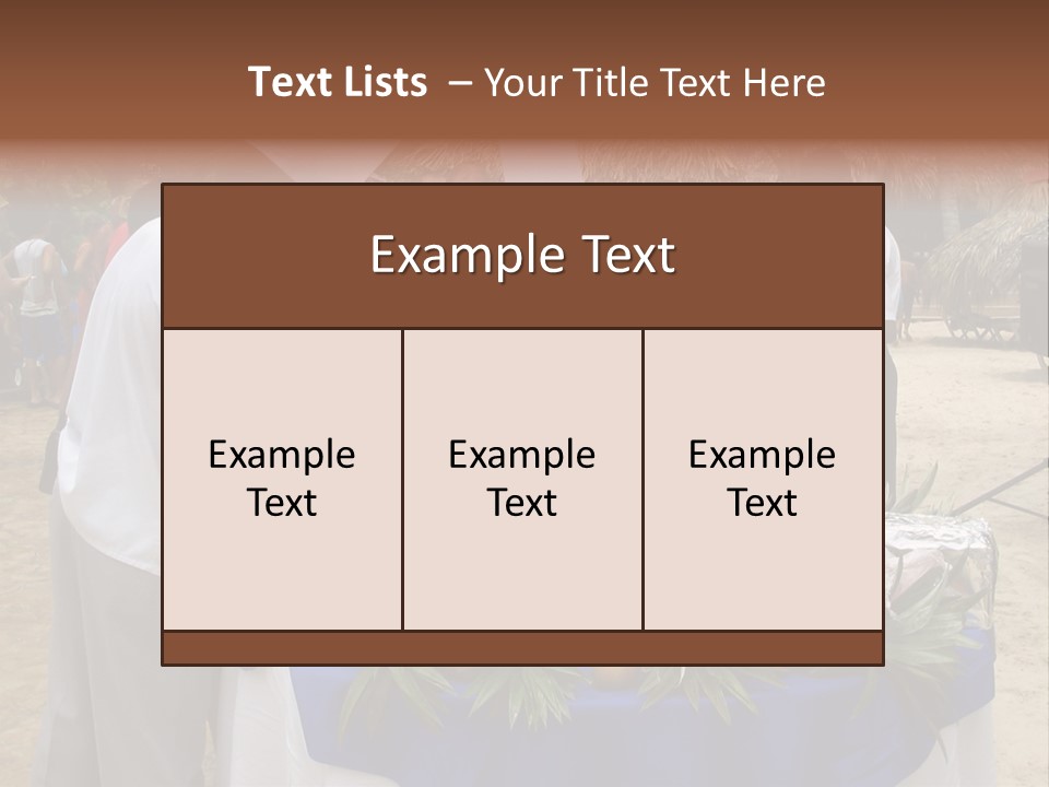 A Group Of People Standing Around A Table With Food On It PowerPoint Template