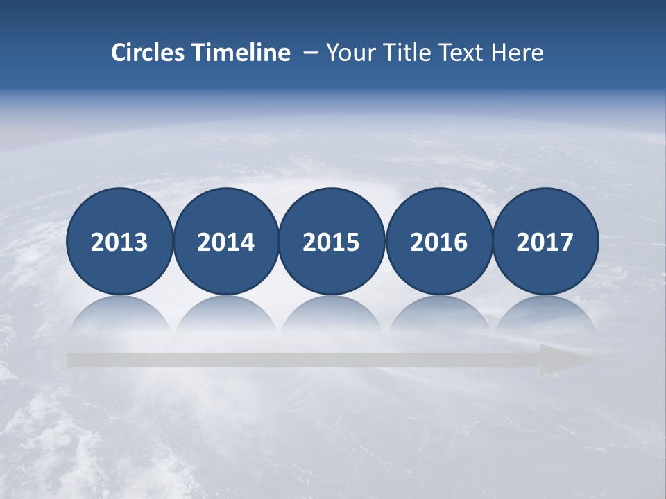 View From Space Of A Giant Hurricane Over The Ocean With Moon In Background. PowerPoint Template