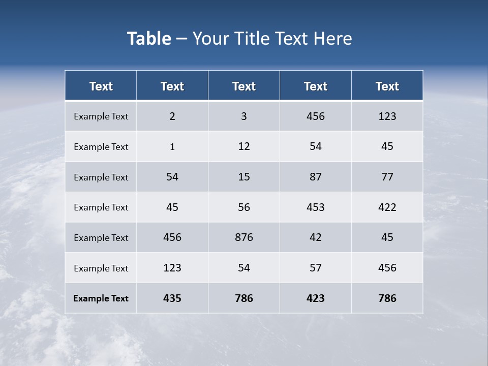 View From Space Of A Giant Hurricane Over The Ocean With Moon In Background. PowerPoint Template