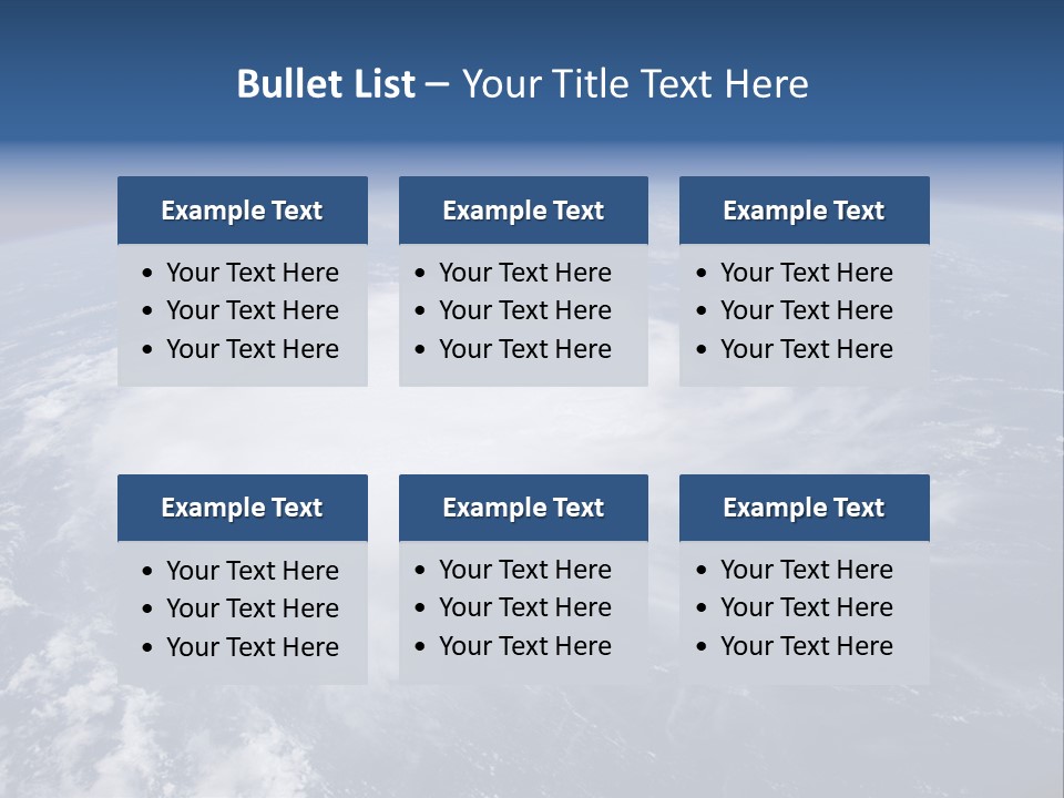 View From Space Of A Giant Hurricane Over The Ocean With Moon In Background. PowerPoint Template