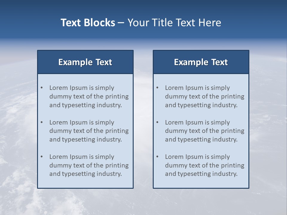 View From Space Of A Giant Hurricane Over The Ocean With Moon In Background. PowerPoint Template