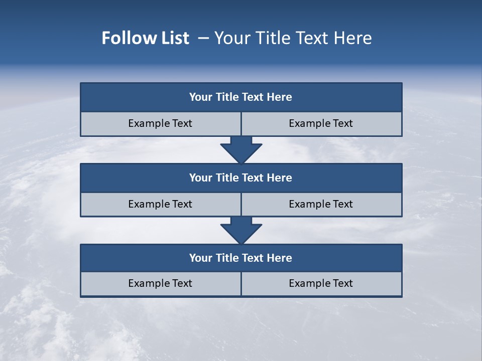 View From Space Of A Giant Hurricane Over The Ocean With Moon In Background. PowerPoint Template