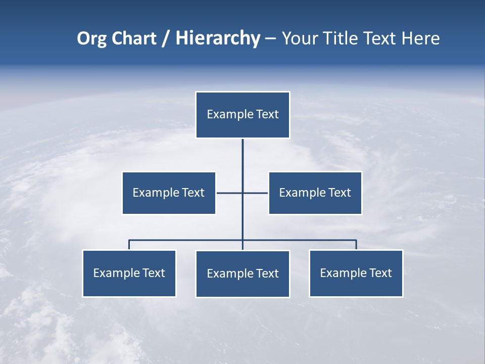 View From Space Of A Giant Hurricane Over The Ocean With Moon In Background. PowerPoint Template