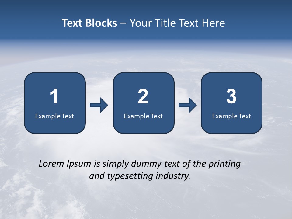 View From Space Of A Giant Hurricane Over The Ocean With Moon In Background. PowerPoint Template