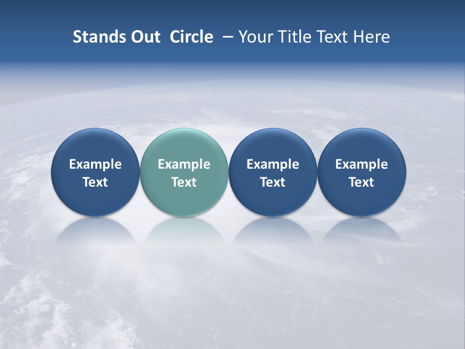 View From Space Of A Giant Hurricane Over The Ocean With Moon In Background. PowerPoint Template