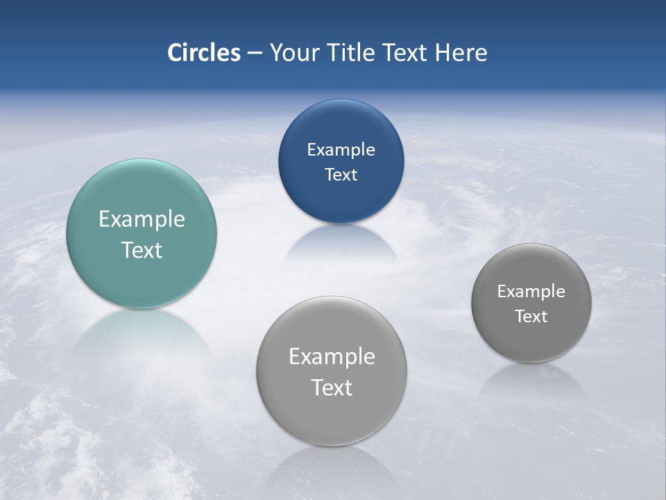 View From Space Of A Giant Hurricane Over The Ocean With Moon In Background. PowerPoint Template