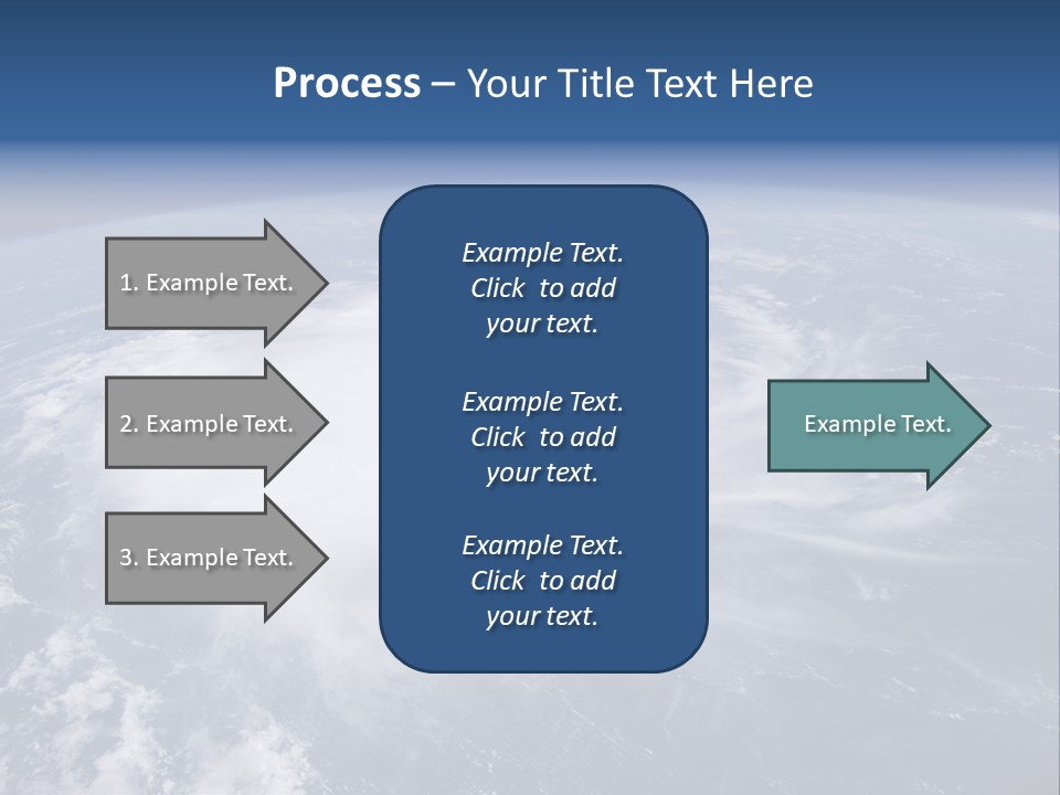 View From Space Of A Giant Hurricane Over The Ocean With Moon In Background. PowerPoint Template