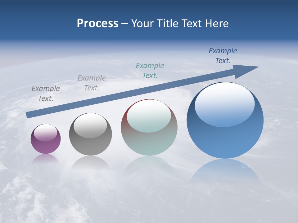 View From Space Of A Giant Hurricane Over The Ocean With Moon In Background. PowerPoint Template