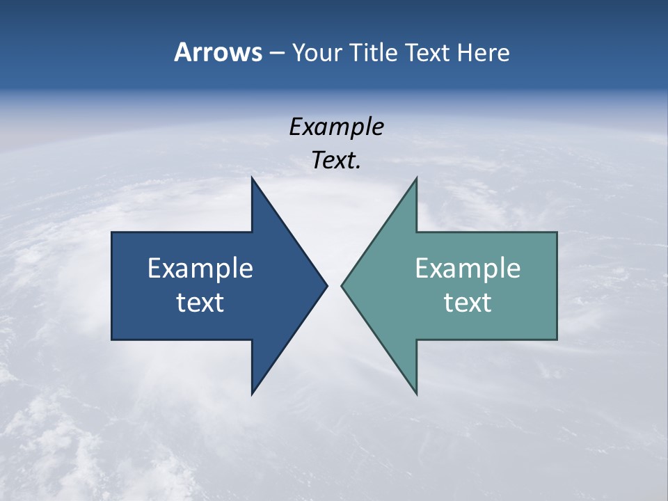 View From Space Of A Giant Hurricane Over The Ocean With Moon In Background. PowerPoint Template