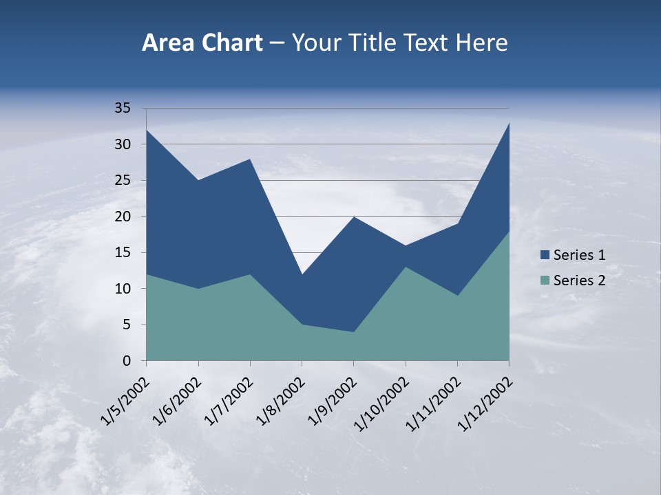 View From Space Of A Giant Hurricane Over The Ocean With Moon In Background. PowerPoint Template