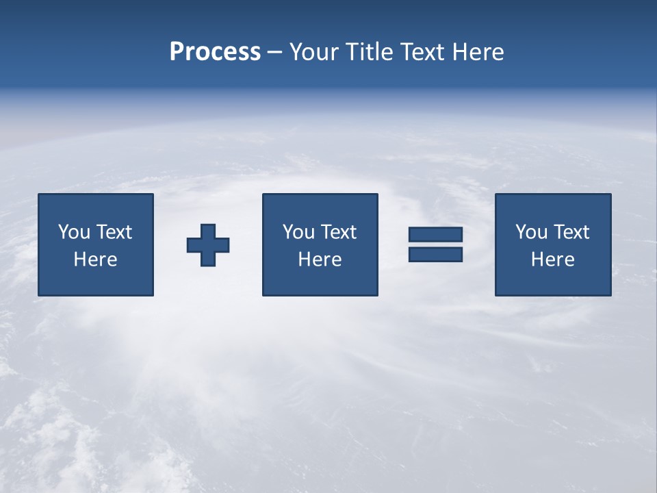 View From Space Of A Giant Hurricane Over The Ocean With Moon In Background. PowerPoint Template