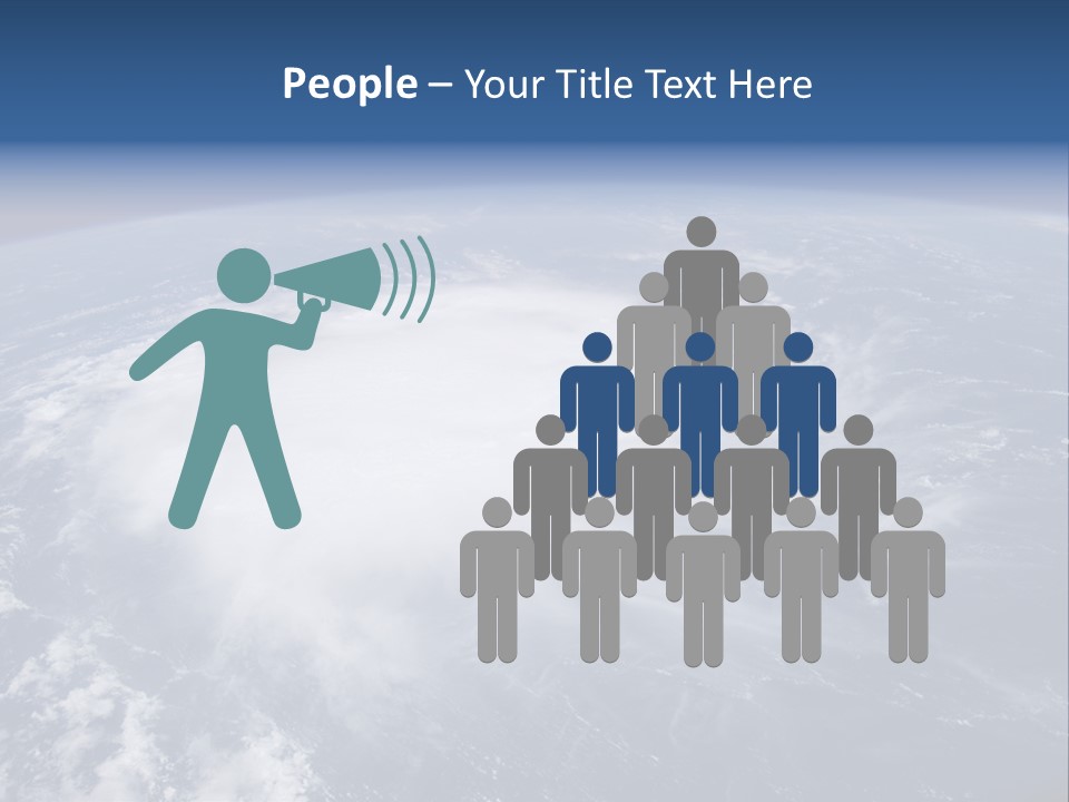 View From Space Of A Giant Hurricane Over The Ocean With Moon In Background. PowerPoint Template