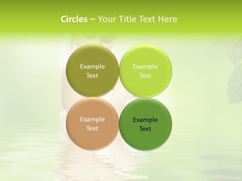 Pretty Blond Woman Relaxing In The Whirlpool PowerPoint Template