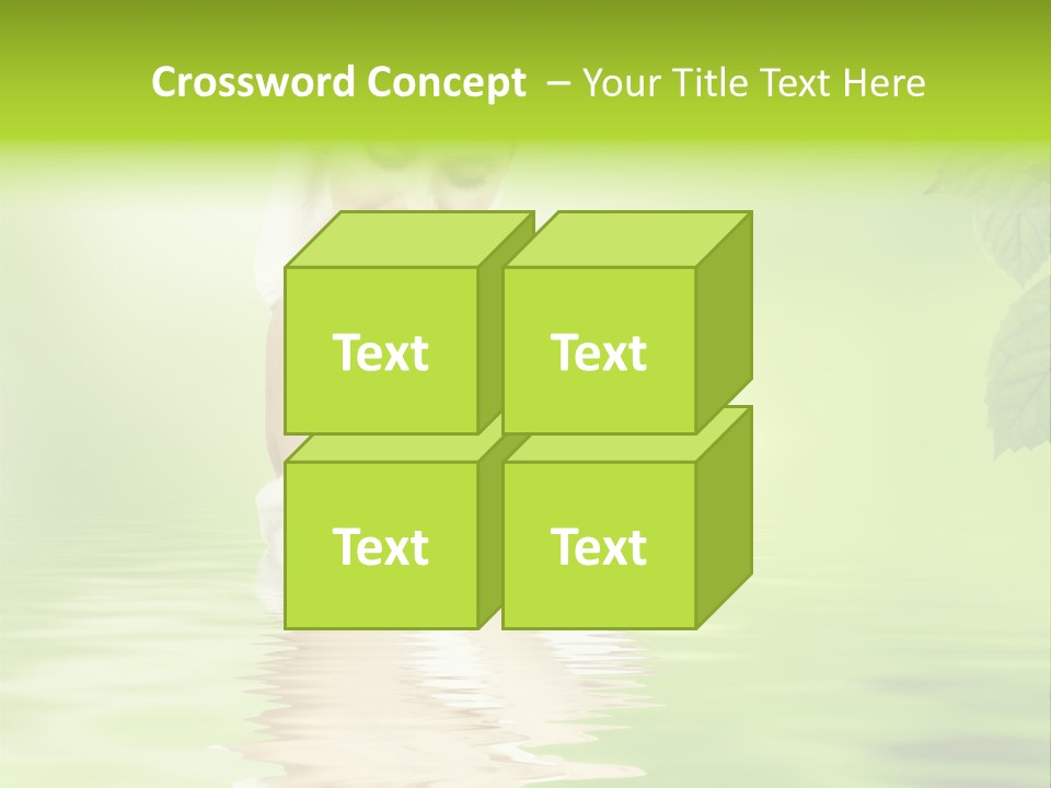 Pretty Blond Woman Relaxing In The Whirlpool PowerPoint Template