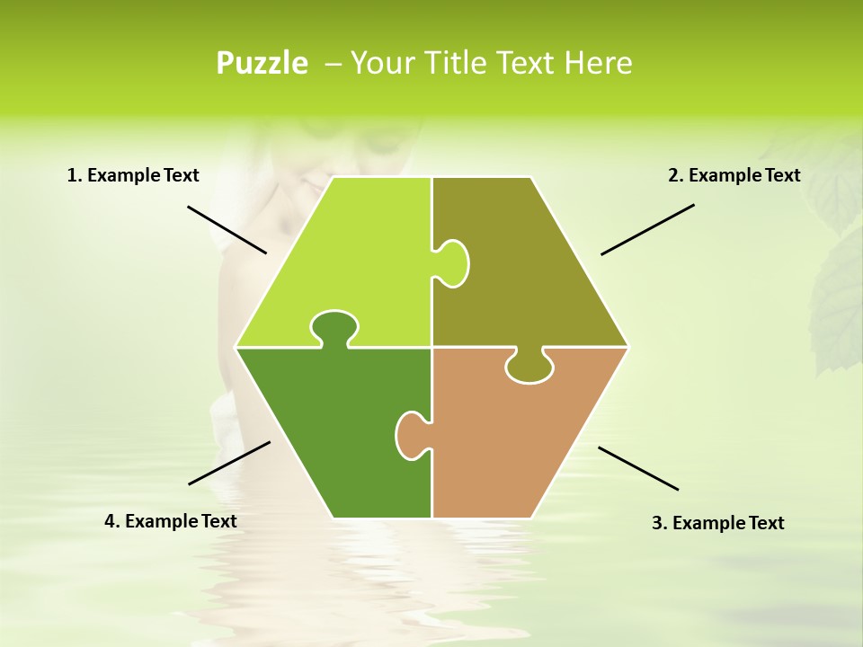 Pretty Blond Woman Relaxing In The Whirlpool PowerPoint Template