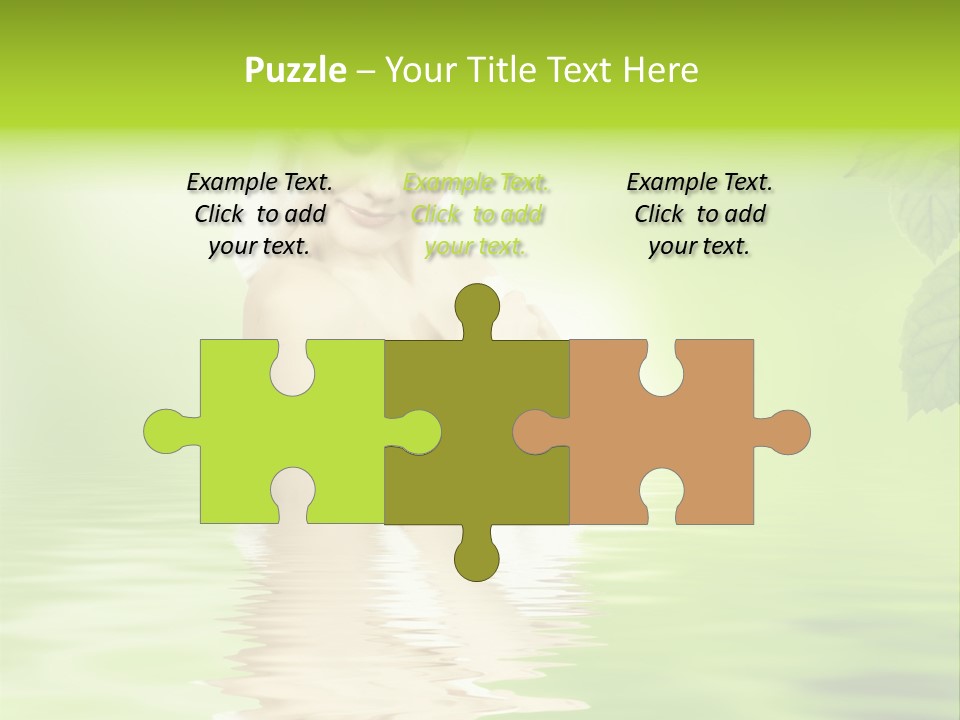 Pretty Blond Woman Relaxing In The Whirlpool PowerPoint Template