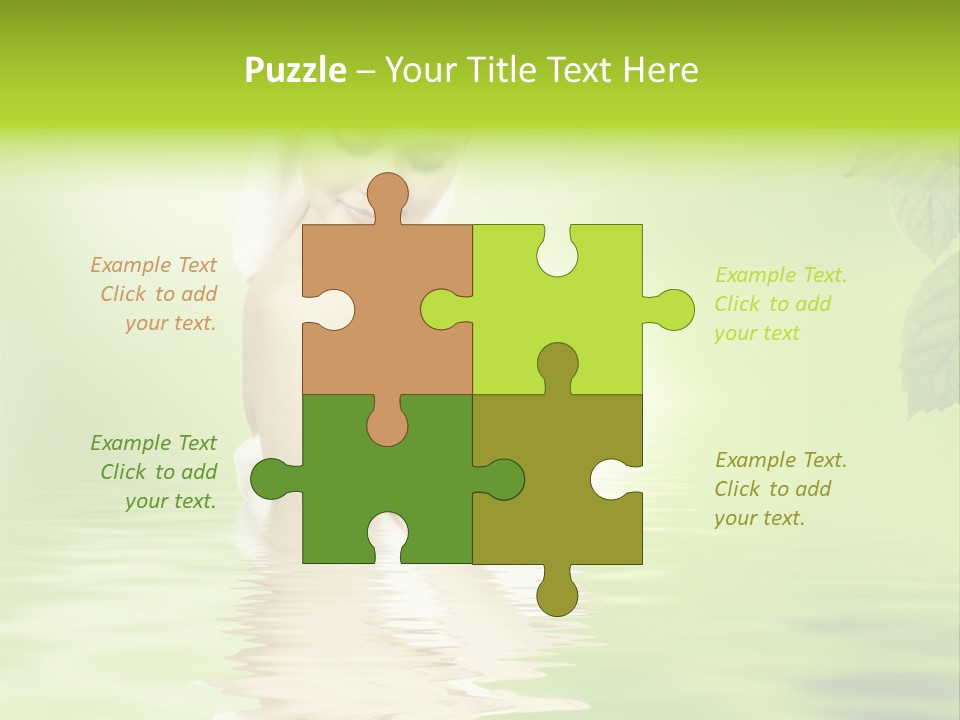 Pretty Blond Woman Relaxing In The Whirlpool PowerPoint Template