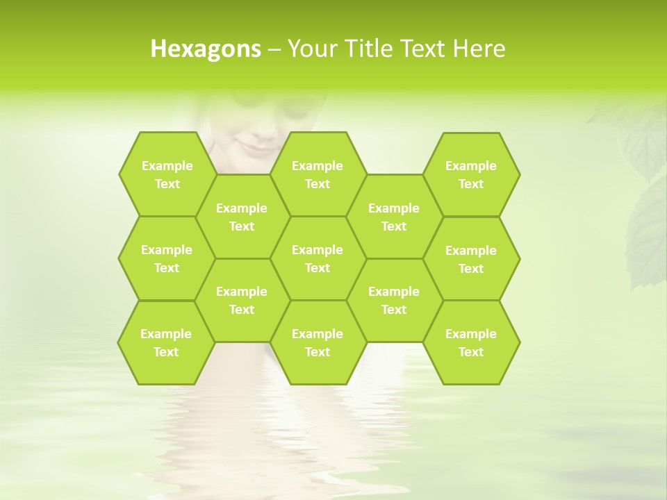 Pretty Blond Woman Relaxing In The Whirlpool PowerPoint Template