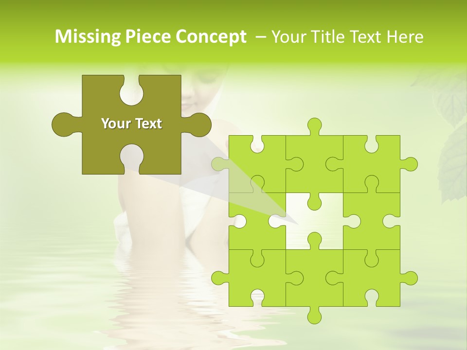 Pretty Blond Woman Relaxing In The Whirlpool PowerPoint Template